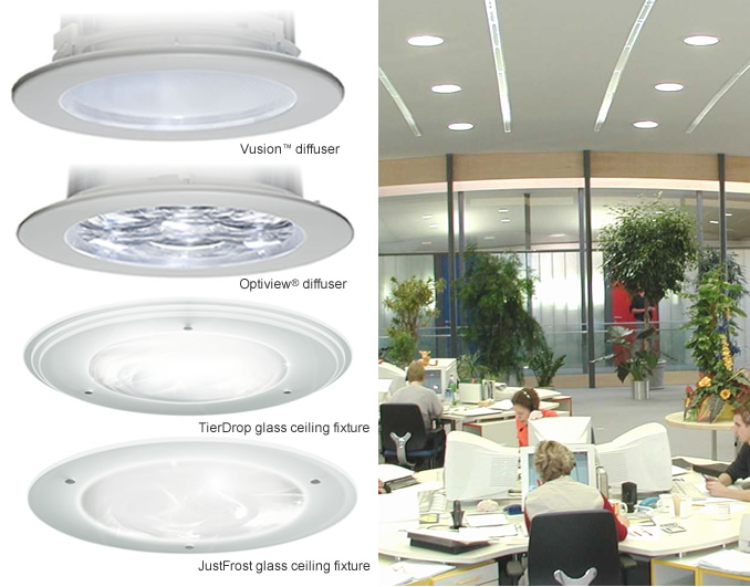 Light Tube Diffuser Examples Office Environment